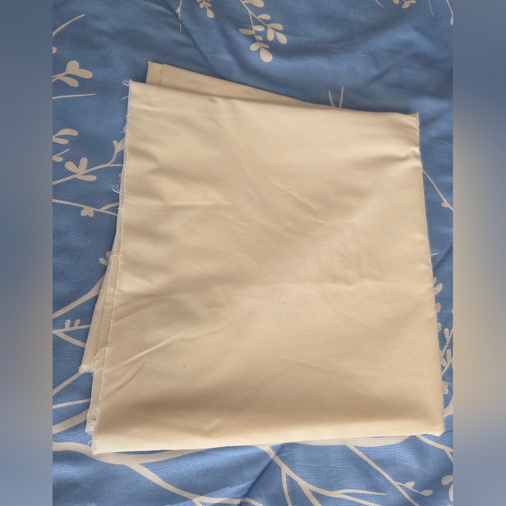 Cream Fabric Material 88"×40" (Has Flaw)